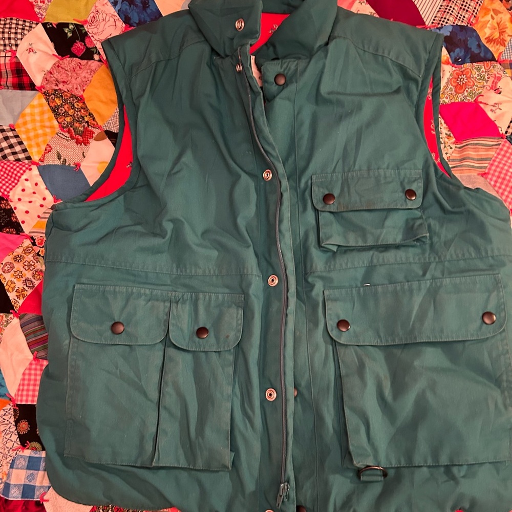 Teal Eagles Ridge camping Lined Gorpcore vest